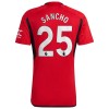 Camisolas Manchester United Sancho 25 1º Equipamento Principal 2023-24 Manga Curta